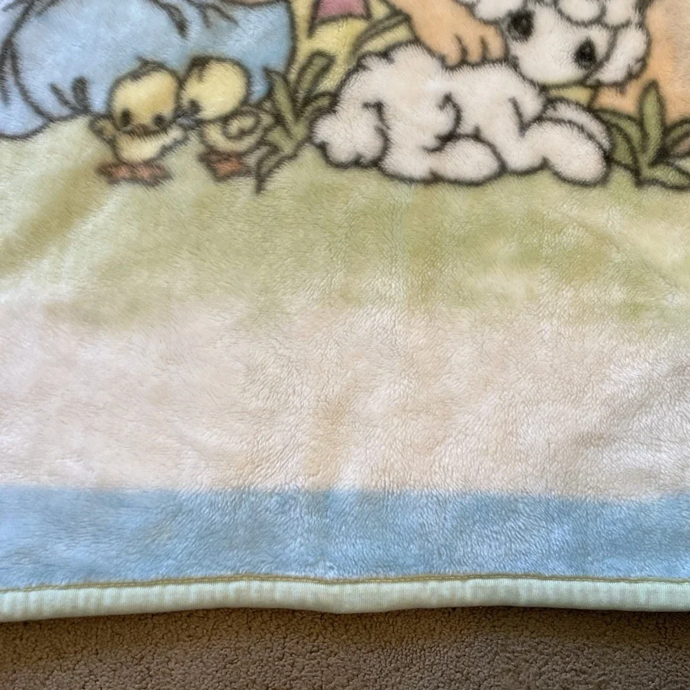 Vintage 2006 luxury plush throw Precious Moments baby nursery pals 30